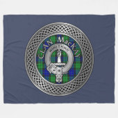 Clan MacKay Crest & Tartan Knot Fleece Blanket Deken (Voorkant (Horizontaal))