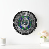 Clan MacKay Crest & Tartan Knot Large Clock Grote Klok (Huis)