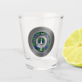Clan MacKay Crest & Tartan Knot Shot Glass Glas