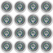 Clan MacKay Crest & Tartan Knot Sticker (Voorkant)