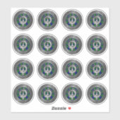 Clan MacKay Crest & Tartan Knot Sticker (Vel)