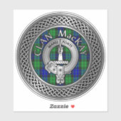 Clan MacKay Crest & Tartan Knot Sticker (Vel)