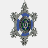 Clan MacKay Crest & Tartan Knot Tin Sneeuwvlok Ornament (Links)