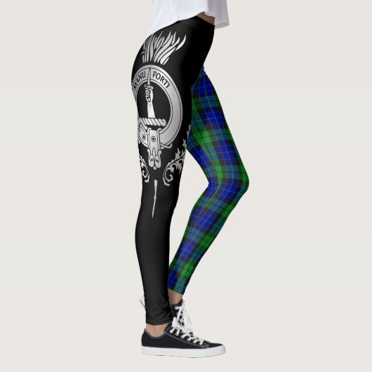 Clan MacKay Crest & Tartan Leggings (Rechts)