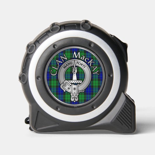 Clan MacKay Crest & Tartan Rolmaat (Voorkant)