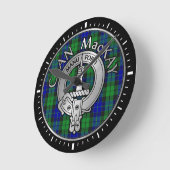 Clan MacKay Crest & Tartan Ronde Klok (Hoek)