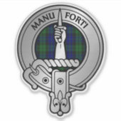 Clan MacKay Crest & Tartan Sticker (Voorkant)
