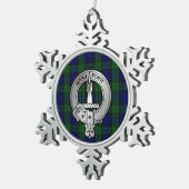 Clan MacKay Crest & Tartan Tin Sneeuwvlok Ornament (Rechts)