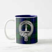Clan MacKay Crest & Tartan Tweekleurige Koffiemok (Links)