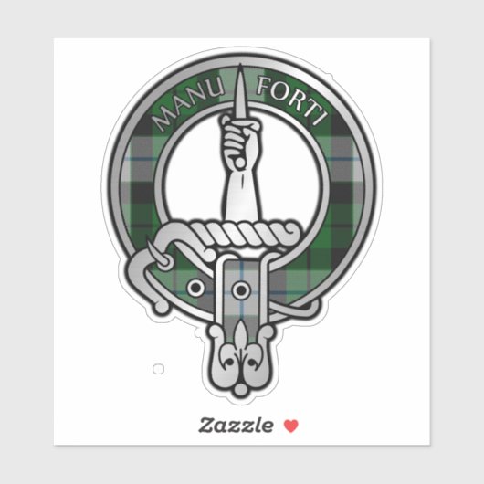 Clan MacKay Dress Tartan Crest Sticker (Vel)