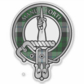 Clan MacKay Dress Tartan Crest Sticker (Voorkant)