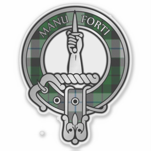 Clan MacKay Dress Tartan Crest Sticker (Voorkant)
