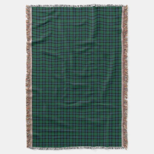 Clan MacKay Groen en Blauw Schots Tartan Deken (Voorkant Verticaal)