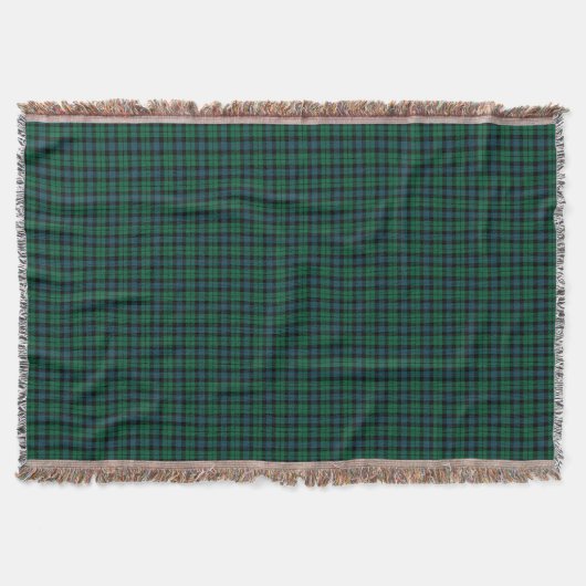 Clan MacKay Groen en Blauw Schots Tartan Deken (Voorkant)