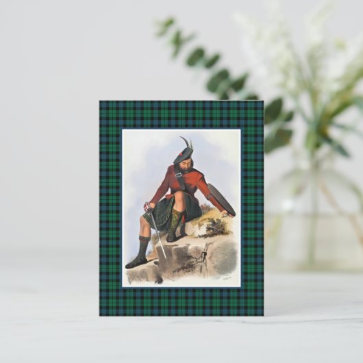 Clan MacKay  Illustratie Tartan Lijst Briefkaart (Staand voorkant)