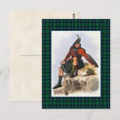 Clan MacKay  Illustratie Tartan Lijst Briefkaart (Voorkant / Achterkant)