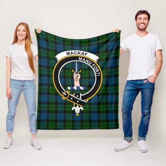 Clan MacKay Modern Tartan Pset Fleece Deken (In situ)