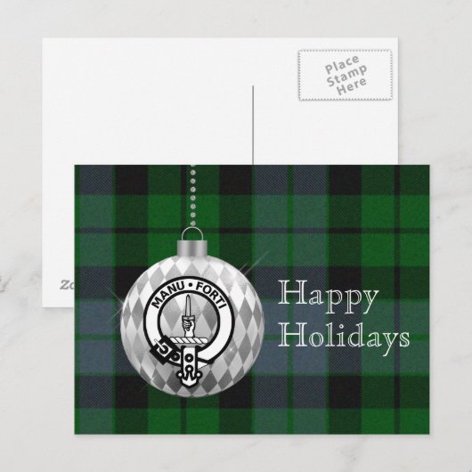 Clan Mackay Ornament Kerstmis Kaart (Voorkant / Achterkant)