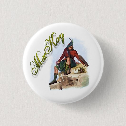 Clan MacKay Scottish Dream Pin Ronde Button 3,2 Cm (Voorkant)
