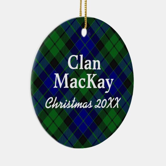 Clan MacKay Scottish Tartan Keramisch Ornament (Rechts)