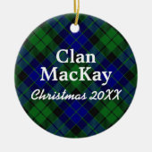 Clan MacKay Scottish Tartan Keramisch Ornament (Voorkant)