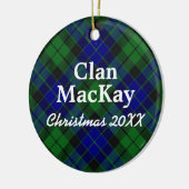 Clan MacKay Scottish Tartan Keramisch Ornament (Links)