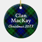 Clan MacKay Scottish Tartan Keramisch Ornament (Achterkant)