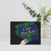 Clan MacKay Scottish Tartan Paint Brush Briefkaart (Staand voorkant)