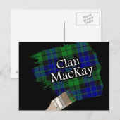 Clan MacKay Scottish Tartan Paint Brush Briefkaart (Voorkant / Achterkant)