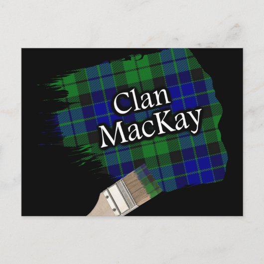 Clan MacKay Scottish Tartan Paint Brush Briefkaart (Voorkant)
