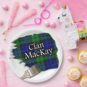 Clan MacKay Scottish Tartan Paint Brush Papieren Bordje (Feest)