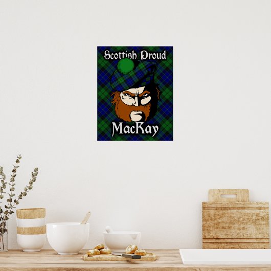 Clan MacKay Scottish Tartan Poster (Keuken)