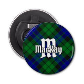 Clan MacKay Tartan Button Flesopener (Voorkant)