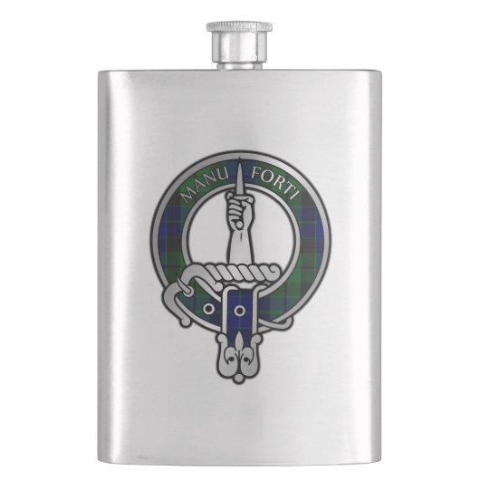 Clan MacKay Tartan Crest Flacon (Voorkant)