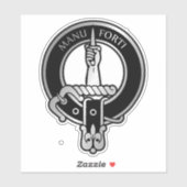Clan MacKay Tartan Crest Sticker (Vel)