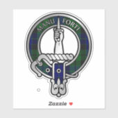 Clan MacKay Tartan Crest Sticker (Vel)