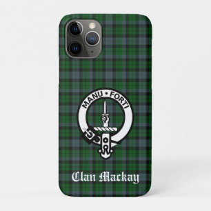Clan Mackay Tartan en Crest Badge Case-Mate iPhone Case