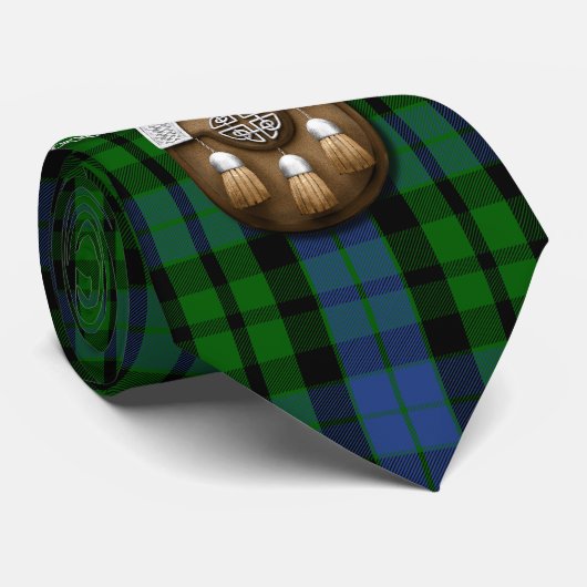 Clan MacKay Tartan en Sporran Stropdas (Opgerold)