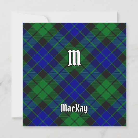 Clan MacKay Tartan Kaart (Voorkant)