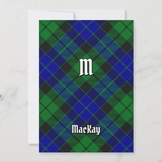 Clan MacKay Tartan Kaart (Voorkant)