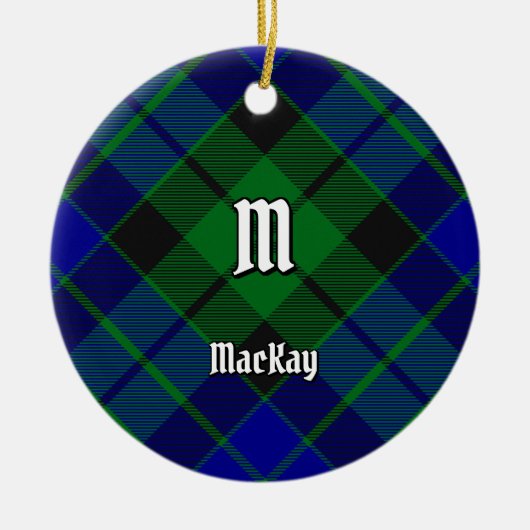 Clan MacKay Tartan Keramisch Ornament (Voorkant)