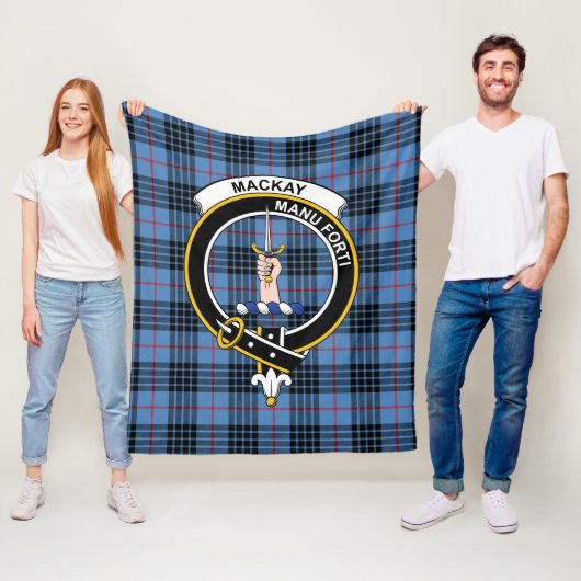 Clan MacKay Tartan Pset Fleece Deken (In situ)
