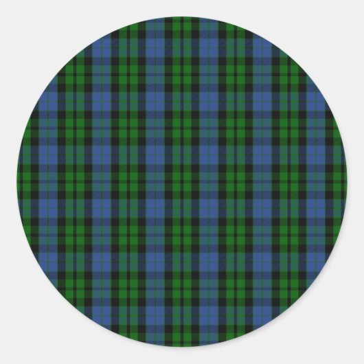 Clan MacKay Tartan Ronde Sticker (Voorkant)