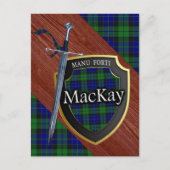 Clan MacKay Tartan Sword & Shield Briefkaart (Voorkant)