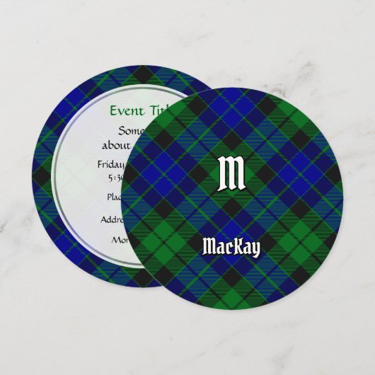 Clan MacKay Tartan uitnodiging (Voorkant / Achterkant)