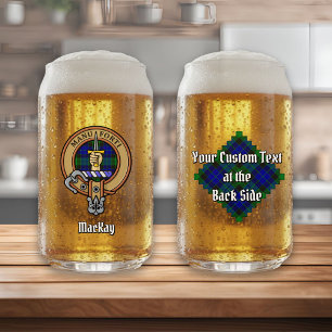 Clan MacKay Wapen over Tartan Blikvorm Glas