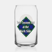 Clan MacKay Wapen over Tartan Blikvorm Glas (Achterkant)