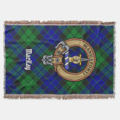 Clan MacKay Wapen over Tartan Deken (Voorkant)