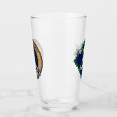 Clan MacKay Wapen over Tartan Glas (Links)