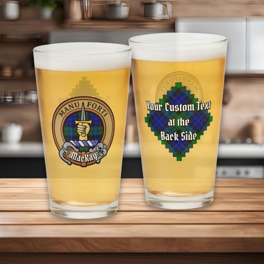 Clan MacKay Wapen over Tartan Glas